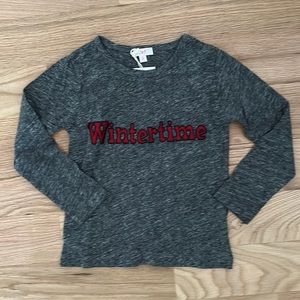 ZEF "Wintertime" long slv tshirt sz 2T. Gorgeous discontinued French label! NWT!